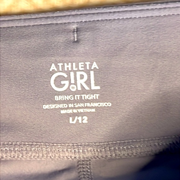 Athleta Girl Light Mauve Purple Bring It Tight sz L / 12 - Picture 4 of 7